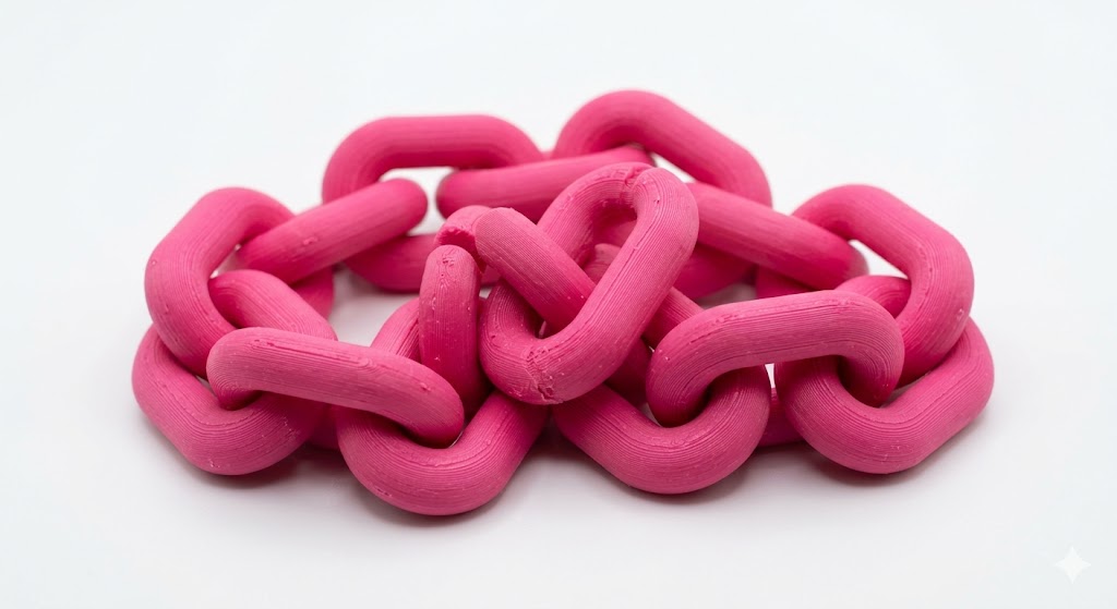 Chain Link Fidget in Hot Pink