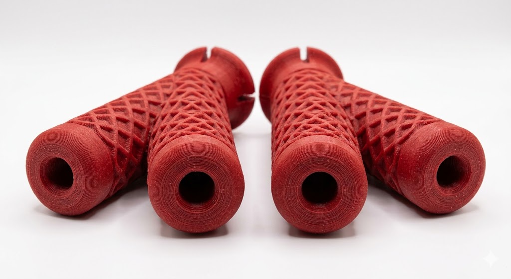 Pom-Pom Handles in Spirit Red